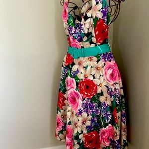Floral halter neck dress